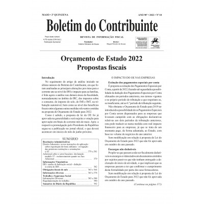 Boletim do Contribuinte nº 10 de 2022 - Digital