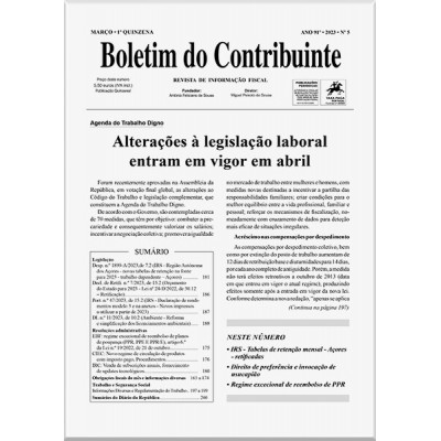 Boletim do Contribuinte nº 5 de 2023 - Digital