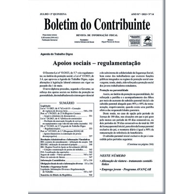 Boletim do Contribuinte nº 14 de 2023 - Digital