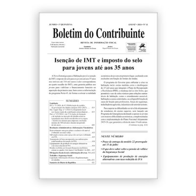 Boletim do Contribuinte nº 11 de 2024 - Digital